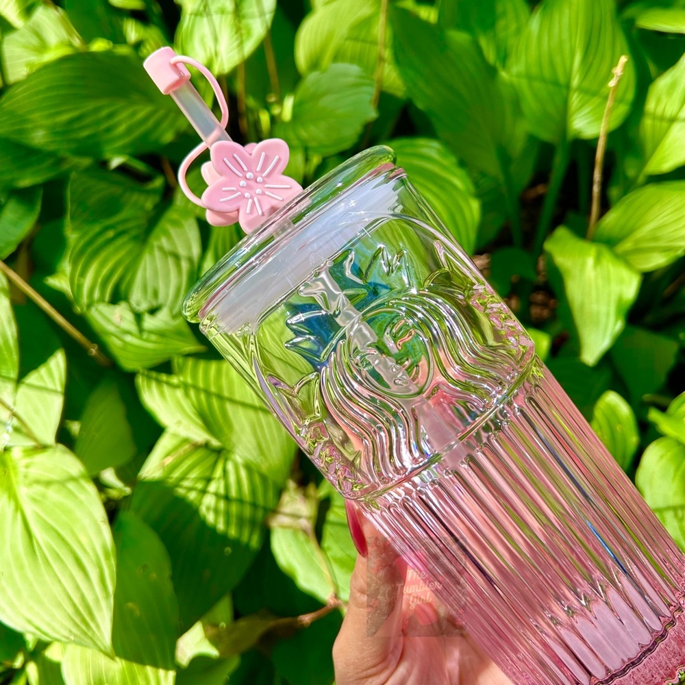 Starbucks Sakura Pink Gradient Glass Cold Cup 18oz (550ml) Overseas Exclusive - Picture 4 of 6